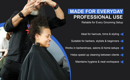 Freshape Up Barber Cape – Professional Waterproof Haircutting Cape with Adjustable Snaps