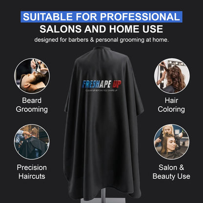 Freshape Up Barber Cape – Professional Waterproof Haircutting Cape with Adjustable Snaps