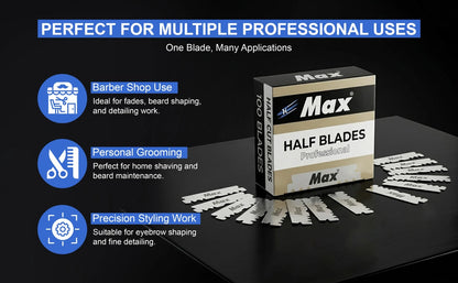 100 Pieces Single Edge Disposable 4.4cm Blades for Barber Razors