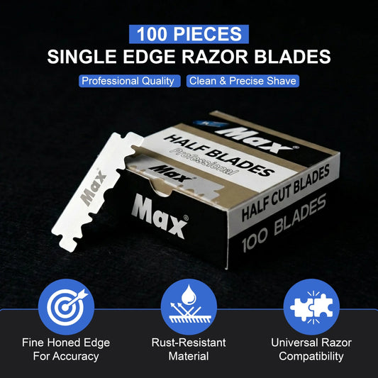 100 Pieces Single Edge Disposable 4.4cm Blades for Barber Razors