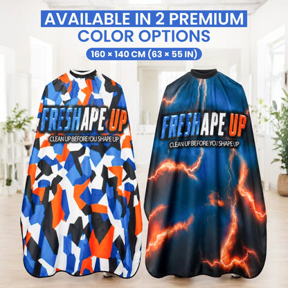 Freshape Up Barber Cape, Professional Hair Cutting Cape for Men Women Kids, 63 x 55 Inch Waterproof Salon Cape (Premium Capes)